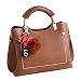 Produktbild ICNCVKX Tasche Damen Wollkugel-Litschi-Geldbeutelmappen-Schulterbeutelhandtasche der Art und Weisefrauen Portemonnaie Schlüsselring Verbesserte