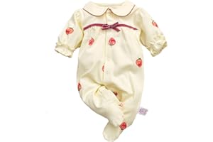 KIDDLETOWN Vêtements Ensemble Nouveau Née Bébé Fille, Bébé Pyjama Filles recouvre les pieds, coton à manches longues Body Combinaison, Tenue de Naissance, nouveau-né vêtements Bébé Fille 0-12 mois