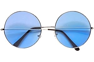 W WIDMANN MILANO Party Fashion - Brille 70er Jahre, mit farbigen Gläsern, Hippiebrille, Schlagerstar, Fasching