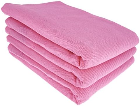 3 x TEA TOWELS KITCHEN TOWELS/Cleaning/Polishing Cloth Made of 100% Cotton Pink