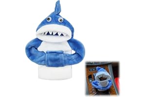 YEJAHY Gałka zmiany biegów bluza z kapturem do samochodu, uniwersalna osłona z kapturem do samochodu, kreatywna bluza z kapturem, gałka zmiany biegów (rekin)