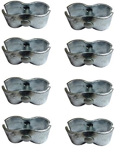 Chain Link Fence PANEL CLAMPS ~ KENNEL CLAMPS: (set of 8) for 1-3/8 chain link fence pipe panel frames. For Dog kennels / dog runs, or tempory chain link fence. Saddle clamps. Chain link fence parts for connecting panels ~ farm fencing systems. by Not Stated