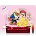 Produktbild Fototapete 368x254 cm PREMIUM Wand Foto Tapete Wand Bild Papiertapete - Disney Tapete Disney - Die Schöne und das Biest Kindertapete Cartoon Schloss rosa - no. 1081