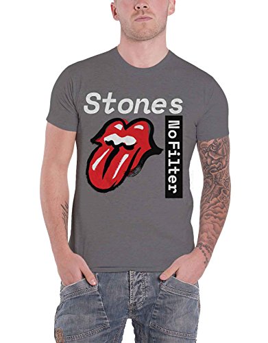 The Rolling Stones T Shirt No Filter Tour Text Nouveau Officiel Homme Charcoal