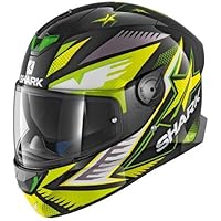 SHARK SKWAL 2 draghal cascos de motocicleta, color negro/amarillo, talla M