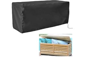 DTYGUIXE Funda para Arcón Exterior Impermeable, Funda para Baúl de Almacenaje de 158 x 76 x 71 cm Funda para Baúl Exterior de Tela Oxford 210D Resistente a la Intemperie y los Rayos UV, Negro