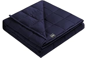 ZonLi Kühl gewichteten Decke 15 lbs (60''x80 ‚‘, Queen Size), Dunkelblau gewichteten Decke für Erwachsene