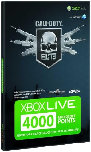 Xbox Live 4000 Points Card - Call Of Duty Branded (Xbox 360)
