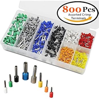 Kit 1200 Pezzi Terminali A Puntalino Kinstecks - 8 Misure Per Cavi 22-10AWG, Con Scatola Portatile