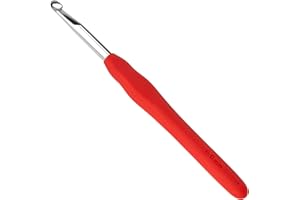 Totofy agujas crochet 6 mm,ganchillos crochet con mango suave ergonómico, agujas ganchillo adecuado para principiantes y entusiastas del ganchillo