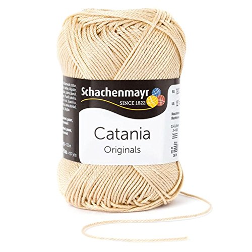 Schachenmayr 9801210-00404 Catania sand Handstrickgarn, Baumwolle