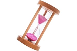 zalati Clessidra 10 minuti clessidra clessidra con supporto in legno accessori per utensili decorativi da cucina per la casa - rosa