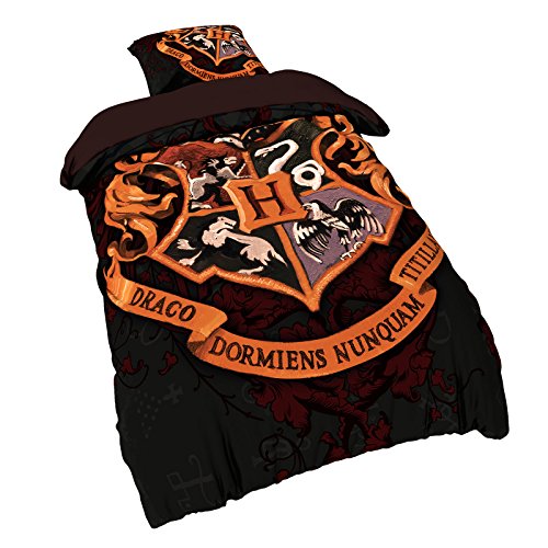 Elbenwald-Harry-Potter-Bettwsche-Hogwarts-Wappen-2tlg-135x200-80x80cm