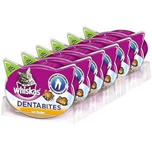 whiskas Gato Aperitivos knusper Bolsillos dentabites para Salud Dental, 6 Paquetes (6 x 48 g)