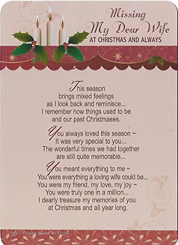 Tarjeta de Navidad Memorial sepelio y - perdiendo mi querida esposa - 3522