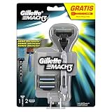 Afeitado más profundo Gillette - Mach3 maquinilla para hombre + 2 recambios