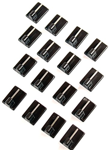 Gardinenhaken 30 Stück Braun -K&B Vertrieb- Gardinen Haken selbstklebend Klebehaken Klebe Haken 007 - 4