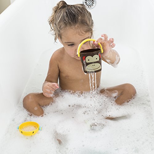 Skip Hop 235355 Zoo Bath – Stack & Pour Buckets – Badespielzeug kleine Becher zum Stapeln - 4