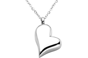 Jovivi Stainless Steel Twist Heart Urn Pendant Necklace Cremation Jewellery Ashes Keepsake Pet Memorial with Filler Kit and Gift Box