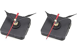 Ecloud Shop Mouvement Mécanisme D'horloge A Quartz Aiguilles Noir Rouge DIY (2pcs)