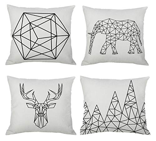 Geepro - Funda de cojín Decorativa DE 45,7 x 45,7 cm, diseño Abstracto de arcoíris