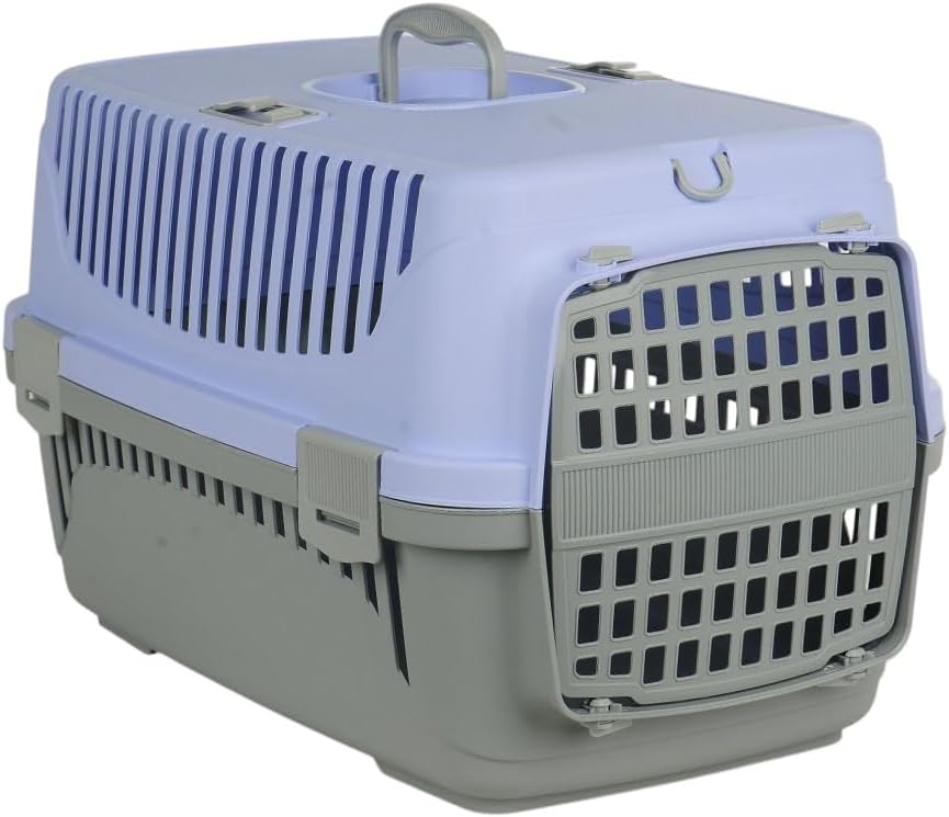 Pribor Kedi Köpek Evcil Hayvan Taşıma Çantası Box Çok Fonksiyonlu (Lila, Orta)