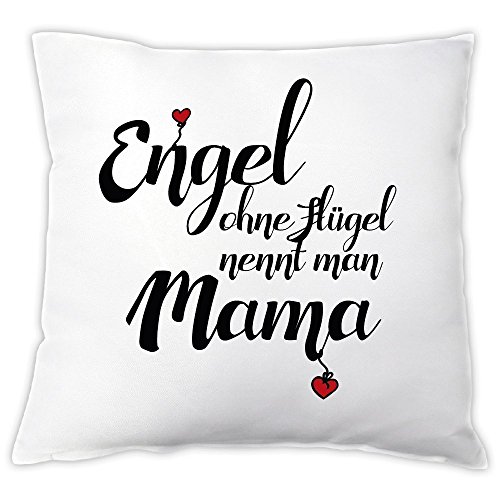 Kissen "Engel ohne Flügel nennt man Mama", Zierkissen, Dekokissen, Geschenkidee, Muttertagsgeschenk, Geschenk zum Muttertag, Geburtstag, zu Weihnachten, für die Mama, Mutter