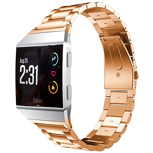 Fitbit Ionic Bracelet, PEMOTech [Sangle en Acier Inoxydable] Sangle de montre pour Fitbit Ionic Smartwatch 2017, venant avec un outil pour ajuster le bracelet facilement?5.7