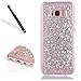 Produktbild Galaxy S8 Plus Handytasche,Glitzer Hülle für Samsung Galaxy S8 Plus,Leeook Hülle TPU Case Schutzhülle Silikon Crystal Kirstall Clear Case Durchsichtig Silber Glitzer Malerei Muster Transparent Silikon Schutzhülle Hülle Cover Abdeckung Etui TPU Bumper Schale für Samsung Galaxy S8 Plus + 1 x Schwarz Eingabestift-Silber Glitzer