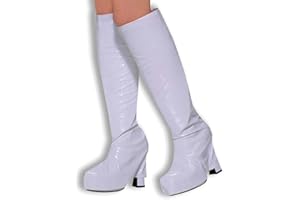 Bristol Novelty Cobertura de botas para disfraz de gogó, blanco, multicolor (BA309) Halloween