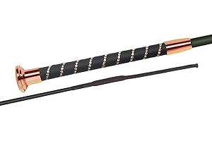 JA Horse Fleck SilkTouch Crystal Reitgerte Pferd Reiten Gerte Dressur Dressurgerte Kristall (100 cm, Rosegold Kristall)