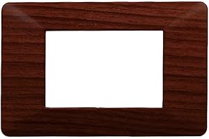 ZOREI Placca Compatibile Con Vimar Plana, Placche In Plastica, 1 Pezzo (3 Posti/Moduli,Radica)