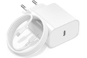 DGVERS 20W USB C Ladegerät & Ladekabel USBC für iPhone 17 16 15 (Pro Max/Pro/Plus),17 Air/16e, USB C Schnellladegerät & Schnellladekabel 2M für iPad Air/Mini, USBC Adapter/Netzteil/Stecker