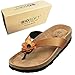 Produktbild BIOSOFT Damen Flip-Flop Sandale MIA (F140) Gr. 38-41 Frauen Freizeit Schuh | Zehentrenner | Sandalette mit Blume | Floral | Flower | Blüte - Bronze | kupferbraun Metallic - Gr. 40