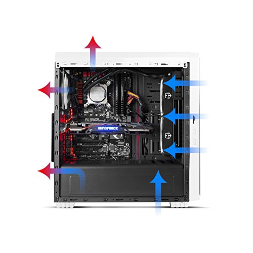 Nox NXHUMMERZSZ - Caja de Ordenador  Midi-Tower  1x 120 mm  ABS Synthetik  SPCC  ATX   Color Blanco