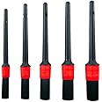 ZENO Car Detailing Brush Set 5 Piece | Detailing Brushes Car Cleaning Brush Kit | Car Interior Cleaning Kit Washing Tools for Cleaning Wheels | Tire | Exterior | Leather | Air Vent | Detailing Kit
