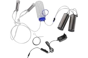 PSSOPP Macchina Mungitrice Elettrica, 2L, con Doppio Motore, Pompa del Vuoto per Mucche e Capre, Include Spazzola per Pulizia