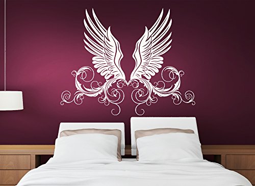 Grandora W972 Wandtattoo traumhafte Engelsflügel Wandaufkleber weiß (BxH) 73 x 58 cm“ - 4