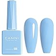 CANNI Baby Blue Gel Nail Polish, 1Pcs Light Blue Gel Polish Pastel Blue Color Nail Polish Gel High Gloss Soak Off U V Gel Nail French Nail Manicure Salon DIY