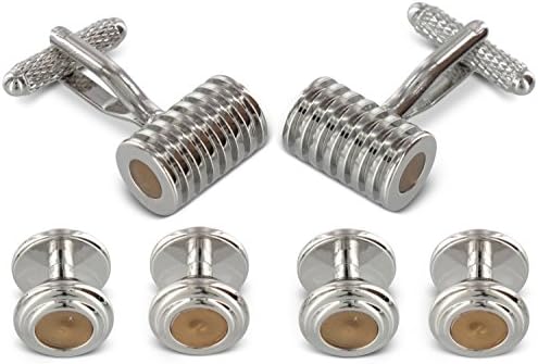 Teroon Cufflinks Shirt &amp; Dress Coat Buttons Set Tiger's Eye