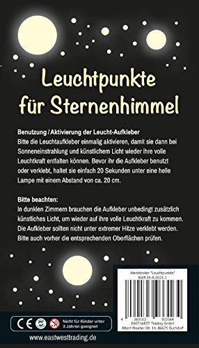 272 Leuchtpunkte für Sternenhimmel, Fluoreszierend und im Dunkeln leuchtend, extra starke Leuchtkraft und lange Leuchtzeit - 2