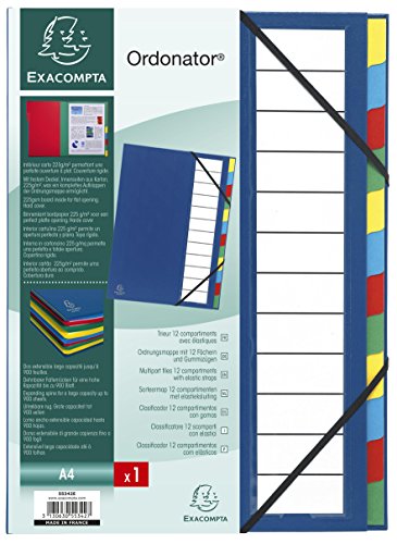 Exacompta 55342E - Clasificador tapa dura lomo extensible 12 compartimentos azul reviews Exacompta 55342E - Clasificador tapa dura lomo extensible 12 compartimentos azul