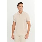 AC&amp;CO/Altınyıldız Classics Slim Fit Dar Kesim Kıvrılmaz Polo Yaka Kısa Kollu Tiş&ouml;rt
