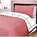 COT BED DUVET COVER WITH PILLOWCASE- SUPERIOR NATURAL COTTON RICH 120 X 150 CM - RED CHECK