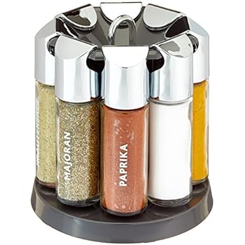 Emsa 2202081600 Gewürzkarussell, 8 Gewürze, Glas
