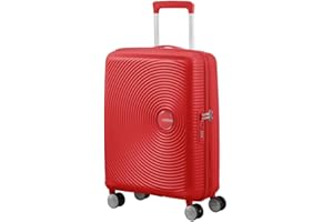 American Tourister Soundbox - Valise à main extensible Spinner S, 55 cm, 41 L, rouge (rouge corail)