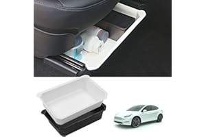 NITOYO Unter Sitz Organizer Box für Tesla Model Y 2021 2022 2023,Aufbewahrungsbox Organize TPE Material für Model Y Zubehör