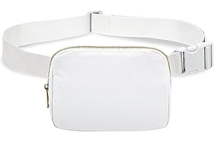 Uwiyo Bumbags for Ladies Belt Bag for Women Men Small Crossbody Bags for Women Fashion Fanny Pack Waist Bag with Adjustable Strap for Travel Outdoors Running Hiking (White)