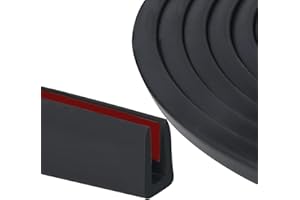 SDLDEER Kantenschutz Blech, 3mm x 3m Kantenschutz Gummi U Profil Kantenschutzprofil Fassungsprofil Aus EPDM für Blech, Autotüren, Türen Fenster, Metallplatten, Glasplatten (schwarz)