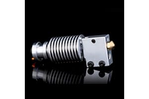 ZIZISHU Super Print V6 Volcano Hotend J-Head Hotend All Metal Heater Block Titanium Alloy Heat Break Volcano Nozzle 1.75/0.4mm for Titan Dual Driver Extruder. (Brass Nozzle Kit)